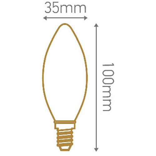 Girard Sudron Flamme C35 Filament LED 4W E14 2700K 300Lm Dim. Mat 1