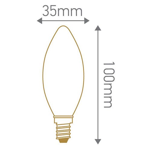 Girard Sudron Flamme filament LED 5W E14 2700K 500Lm dimmable Mat. 1