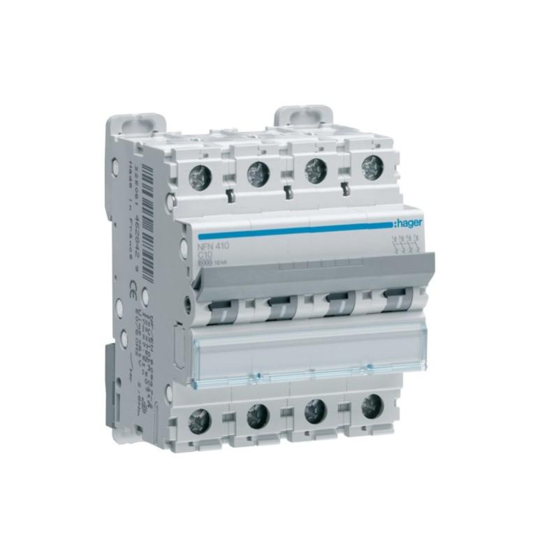 Disjoncteur 4P 10/15kA C-10A 4M