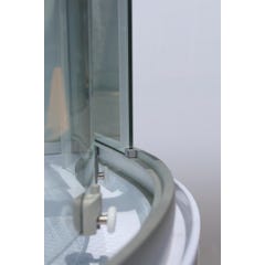 Schulte cabine de douche intégrale, 90 x 90 cm, avec porte coulissante, parois fixes, receveur, panneaux muraux et robinetterie, Rimini 2