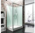 Cabine de douche intégrale complète avec porte coulissante, 80 x 120 cm, verre 5 mm, Ibiza, SCHULTE, paroi latérale à gauche, ouverture vers la droite