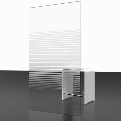 Schulte paroi de douche acces d'angle droit 75-88 x 175 cm, portes coulissantes, verre 3 mm, sérigraphie bandes transversales, profilé blanc, Sunny 6