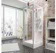 Schulte cabine de douche intégrale, 80 x 80 x 210 cm, verre de sécurité 5 mm, cabine de douche complète, blanc alpin, Juist