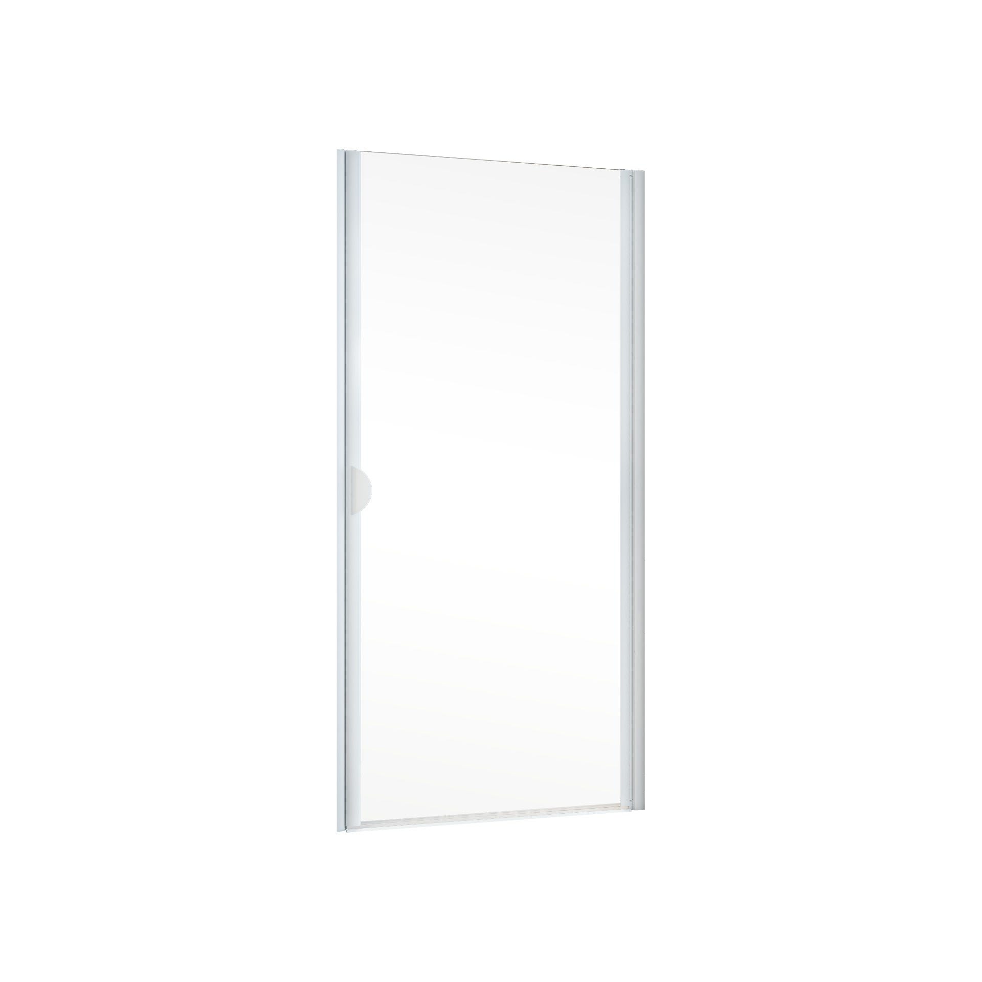 Schulte porte de douche pivotante, 90 x 180 cm, verre transparent 5 mm, profilé blanc, Sunny 1
