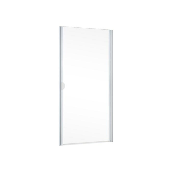 Schulte porte de douche pivotante, 90 x 180 cm, verre transparent 5 mm, profilé blanc, Sunny 1