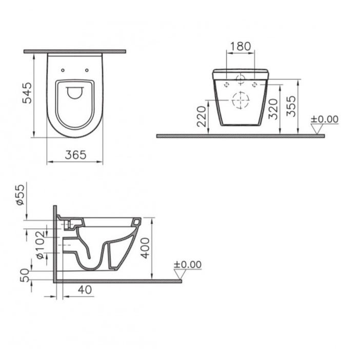 Villeroy & Boch Pack WC bâti-support + WC suspendu Vitra S50 + Abattant softclose + Plaque chrome (ViConnectS50-3) 4