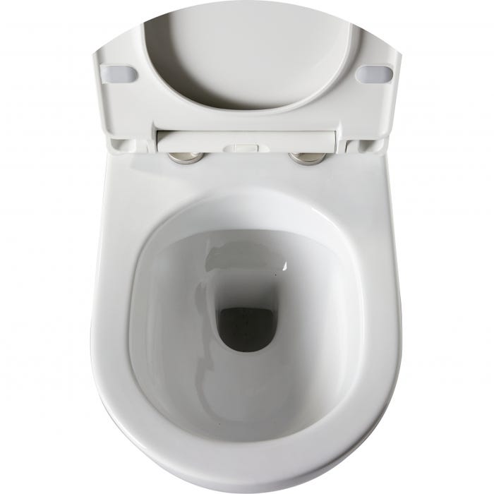 Pack WC suspendu avec bâti universel à commande sensitive + cuvette design sans bride 1