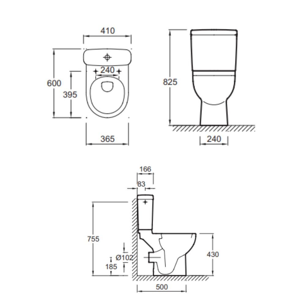 Pack WC compact ODEON UP sortie horizontale avec réservoir 3/6l - JACOB DELAFON - E0374-00 4