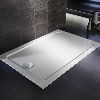 Receveur de douche extra plat ONYX 160 x 80 cm effet pierre blanc ONYX -  AKW ❘ Bricoman