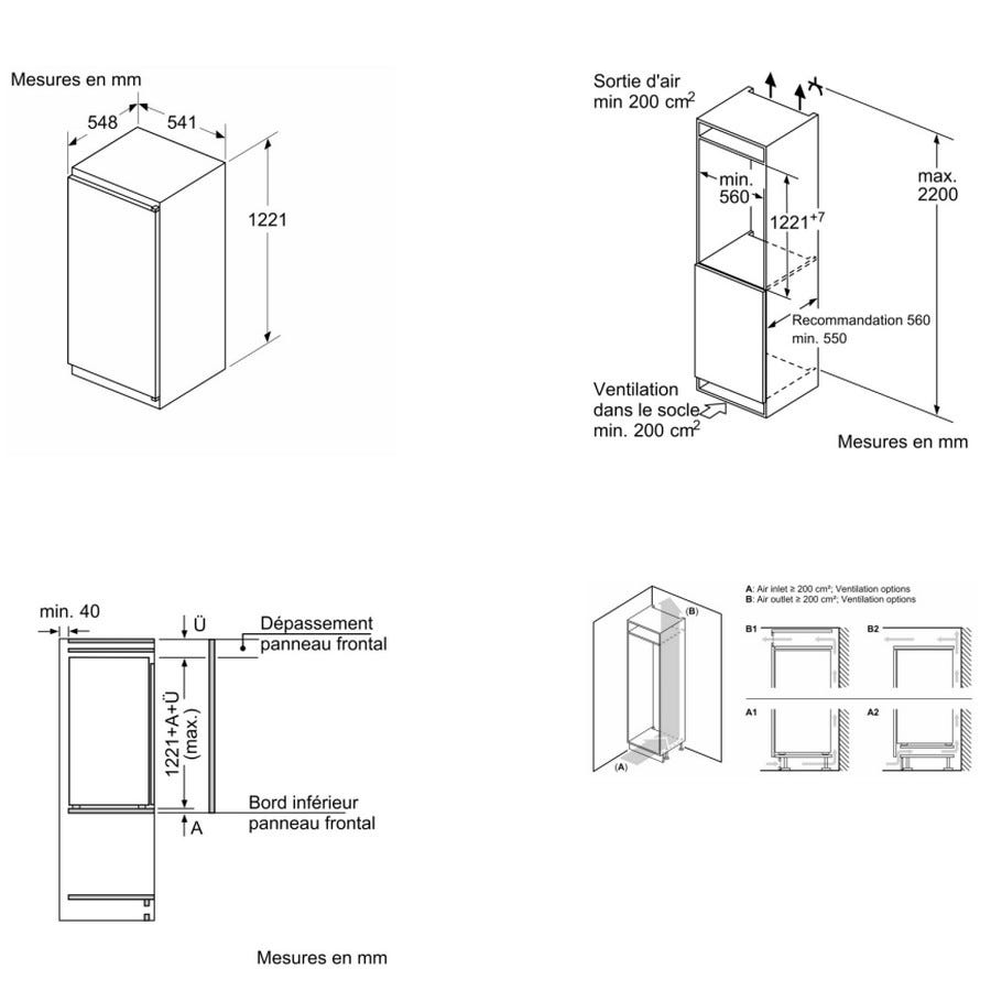 Réfrigérateurs 1 porte BOSCH, KIR41NSE0 2