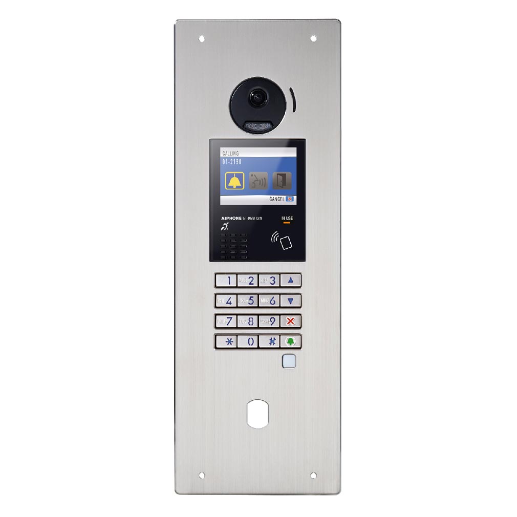aiphone gtdmblvn | aiphone gtdmblvn - 200259 - platine monobloc encastrée inox à défilement & nfc avec bm & perçage