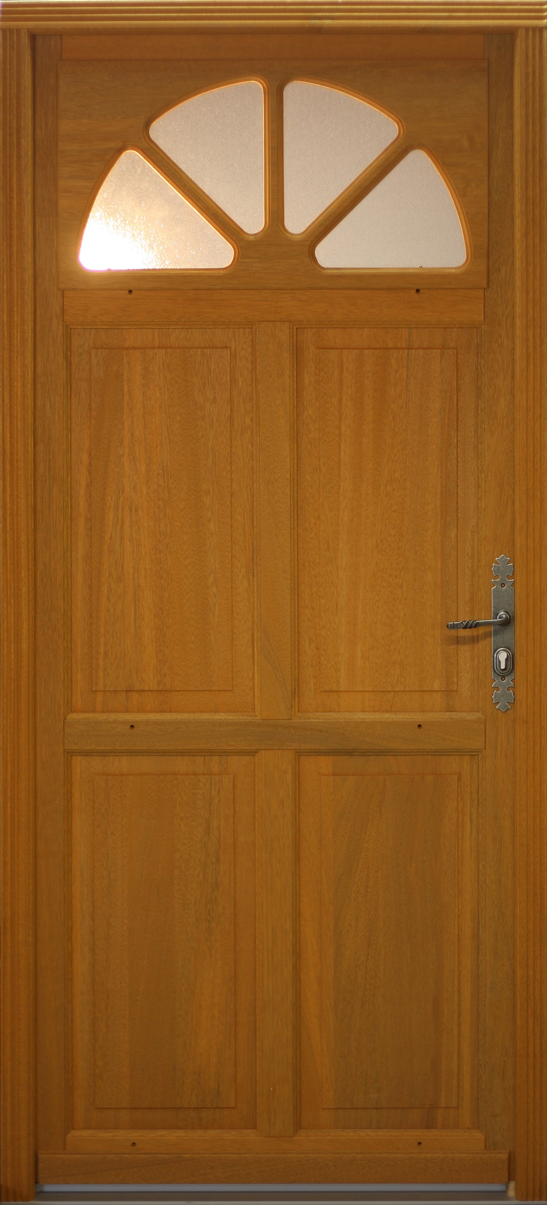 Porte De Service En Bois Modele 'Violette' 215X90 Poussant Gauche (Cotes Tableau)