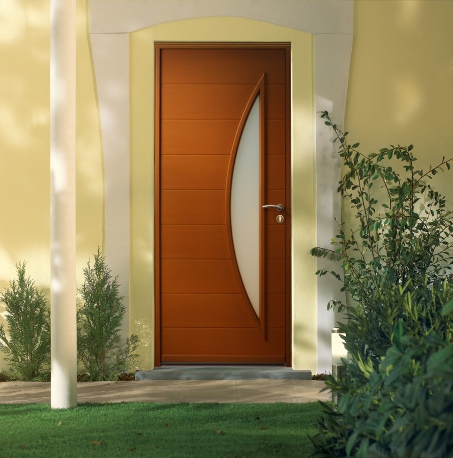 Porte D Entree Modele Dena 215X90 Poussant Gauche Cote Tableau