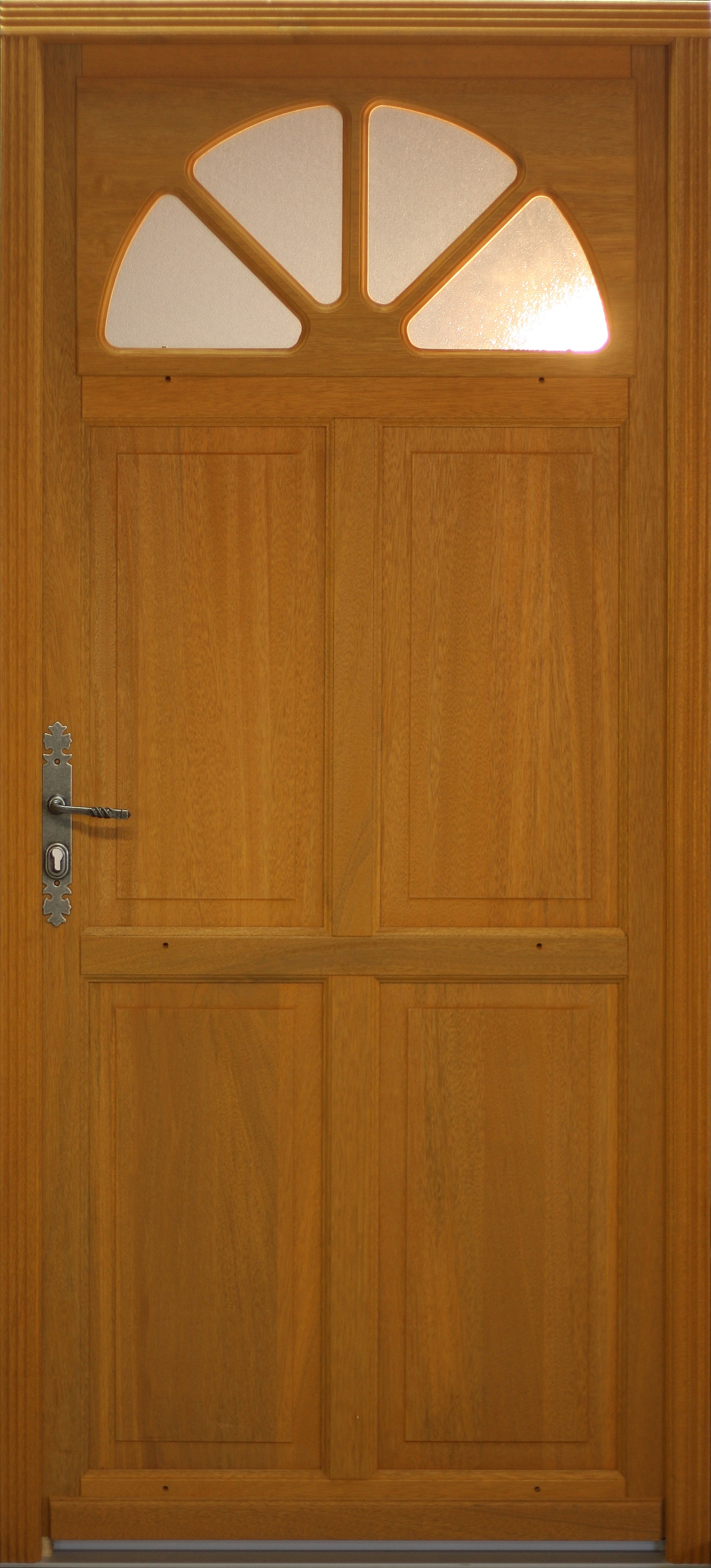 Porte De Service En Bois Modele 'Violette' 215X90 Poussant Droite (Cotes Tableau)