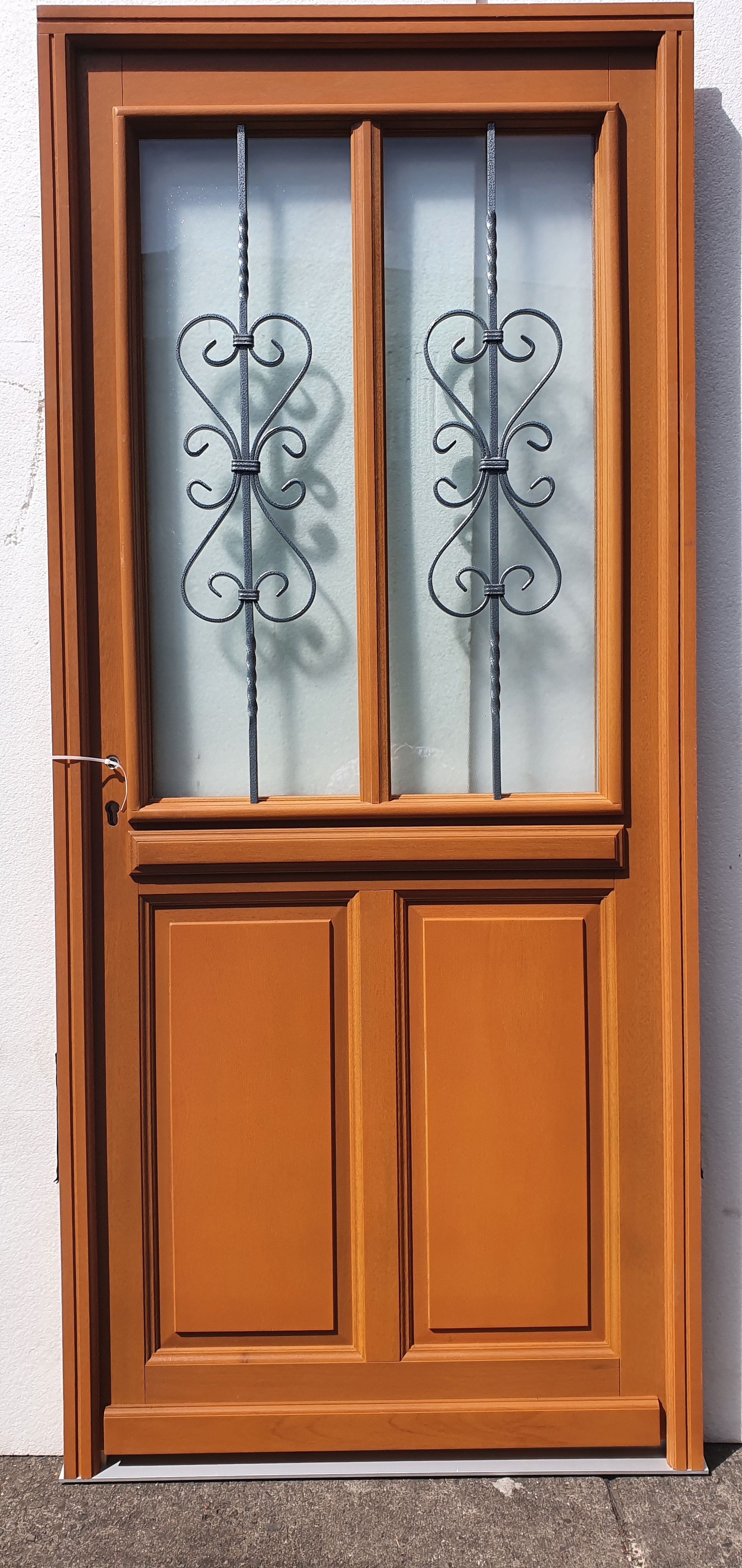 Porte D' Entree Bois Exo Modele 'Syrah' 215X90 Pousant Droite Cote Tableau