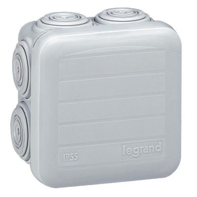 Boîte de dérivation PLEXO carré gris D 105x105x55mm - LEGRAND - 092022 1