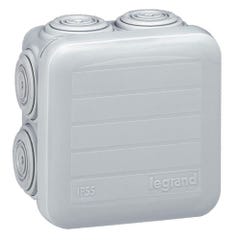 Boîte de dérivation PLEXO carré gris D 65x65x40mm - LEGRAND - 092005