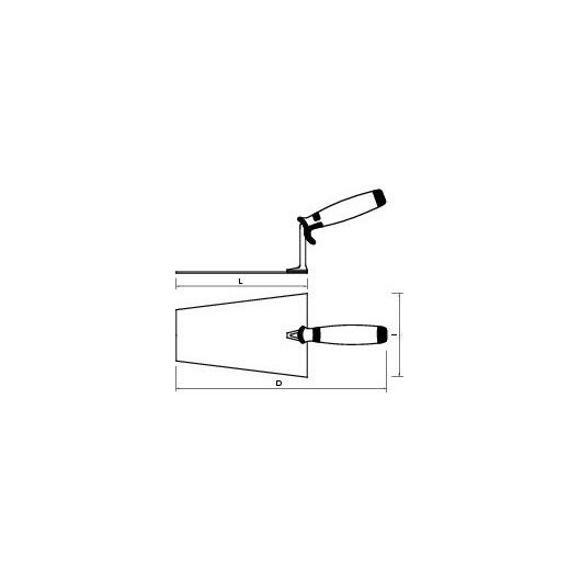 Truelle italienne carrée 22cm - MOB OUTILLAGE - 6007220101 1