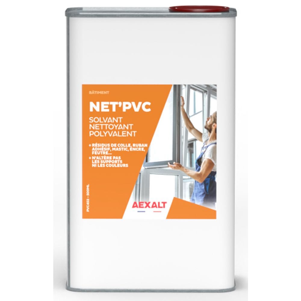 Solvant nettoyant polyvalent Net'PVC flacon de 500ml - AEXALT - PVC452 0