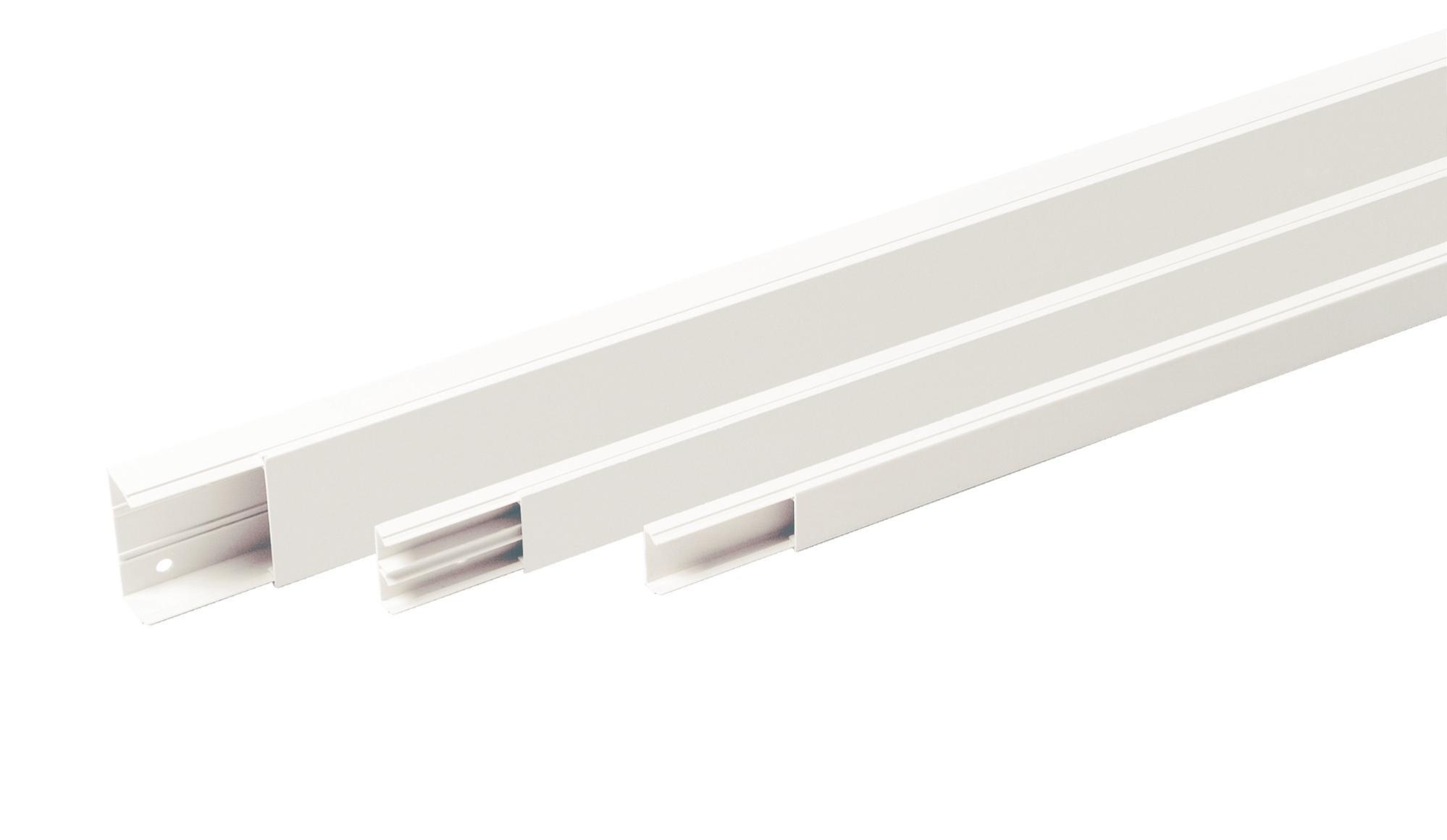 Moulure blanche MS 30X10mm sans cloison 2M - REHAU - 6131606