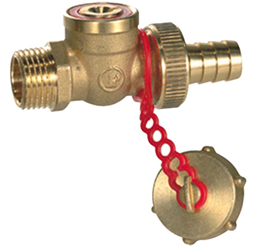 Robinet de vidange à boisseau sphérique + bouchon M 1/2 - GIACOMINI - R608Y013