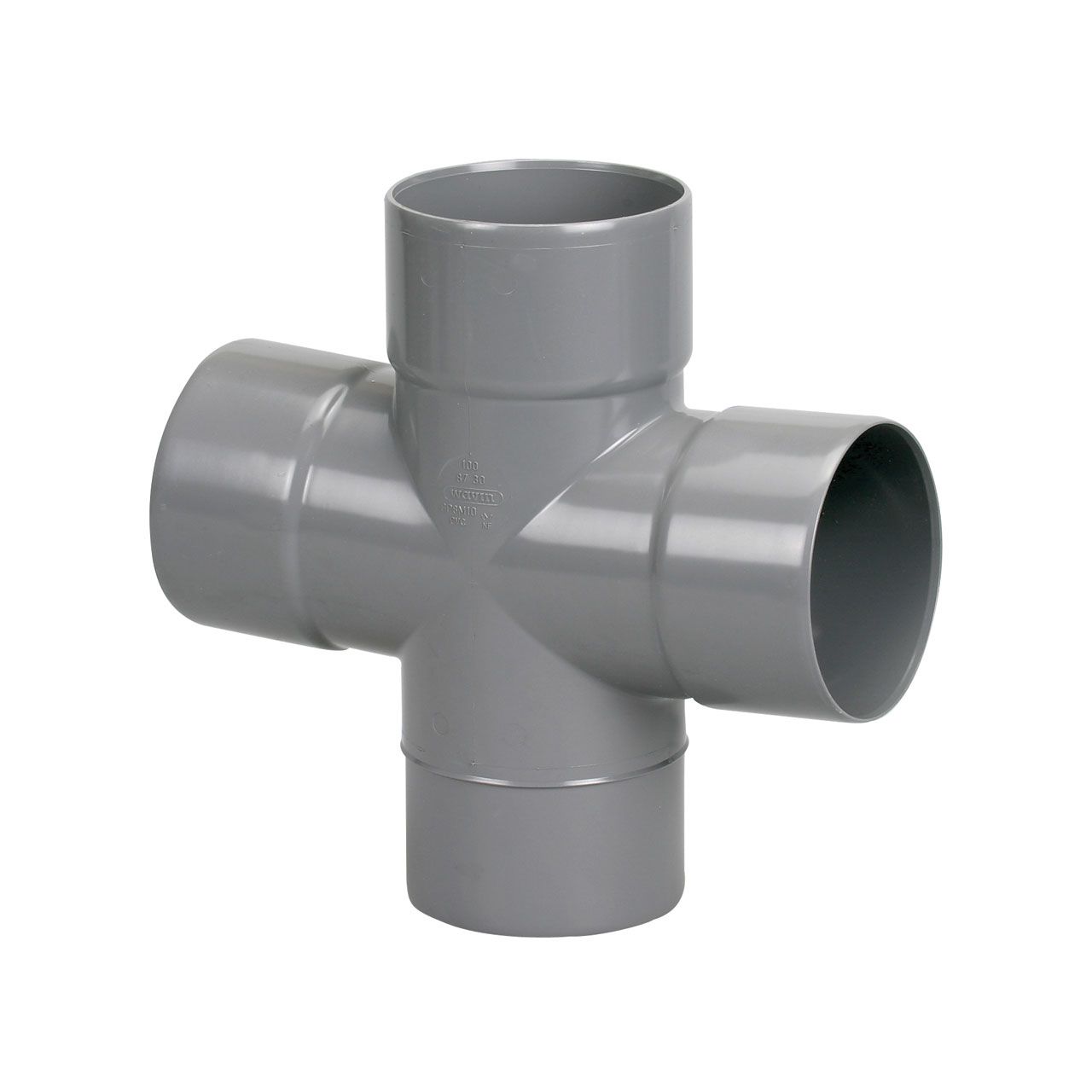 Culotte double parallèle PVC Mâle-Femelle 90° D100 - WAVIN - 3025813