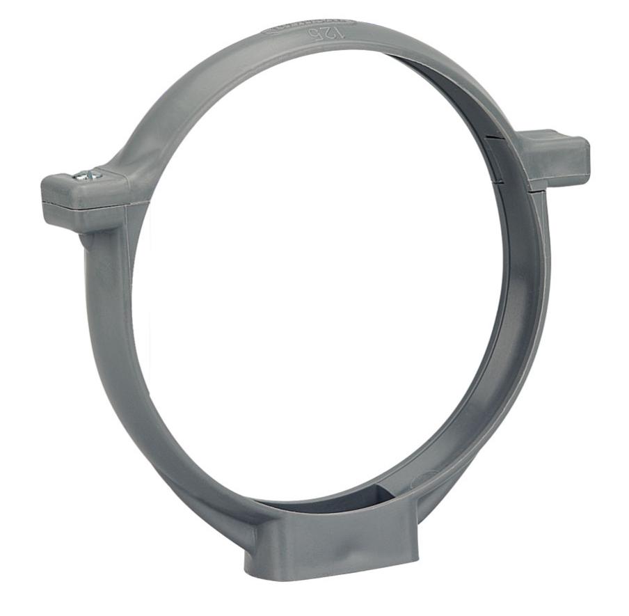 Collier fixation monobloc ou à bride Polypropylène Ø125 pas 7/150 - WAVIN - 3026171
