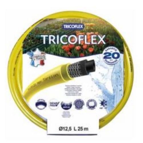 Tuyau d'arrosage jaune diamètre 19mm longueur50 m - TRICOFLEX - 051546 1
