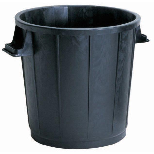 Poubelle à gravats en polyéthylène noir 75L PB 75 - VINMER - PB75