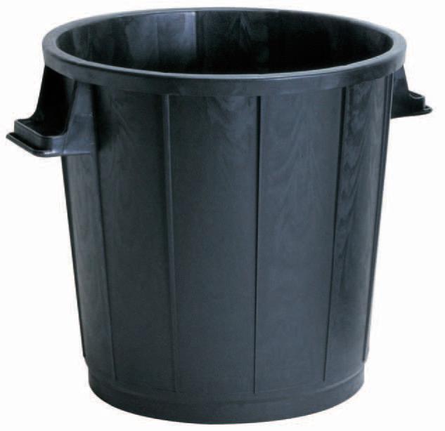 Poubelle à gravats en polyéthylène noir 75 L PB 75 - VINMER - PB75