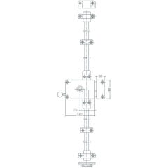 Serrure 3 points VEGA horizontal tirage cylindre de 45 mm gauche - JPM - 530000-17-2A 2