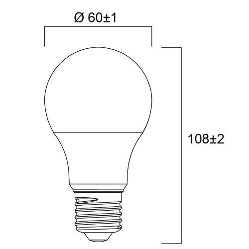 Lampe TOLEDO GLS A60 IRC 80 230V 806lm- SYLVANIA - 0029581 2