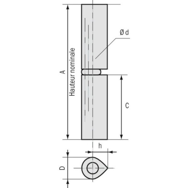 Serrure 4G horizontal fouillot Cylindre de 50 droite - JPM - 114000-02-1A 2