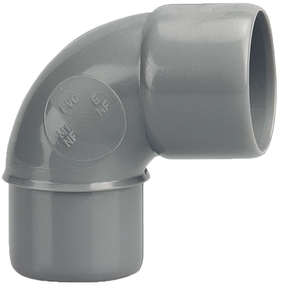 Coude PVC mâle-femelle 87 ° Ø32 - WAVIN - 3026040