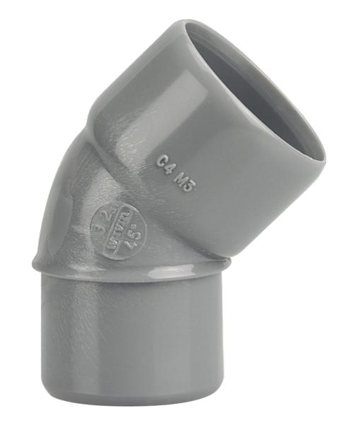 Coude PVC mâle-femelle 45 ° Ø50 - WAVIN - 3025944