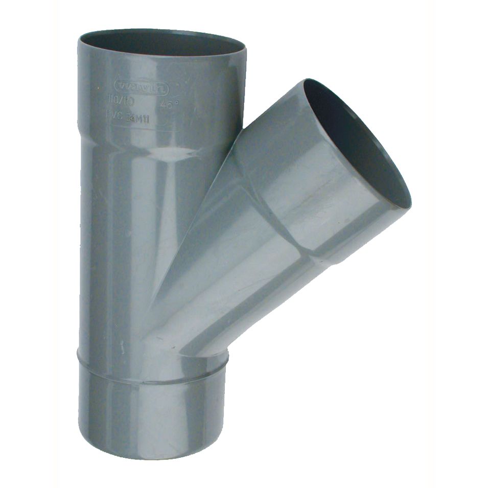 Culotte PVC mâle-femelle 45° D40 - WAVIN - 3026019