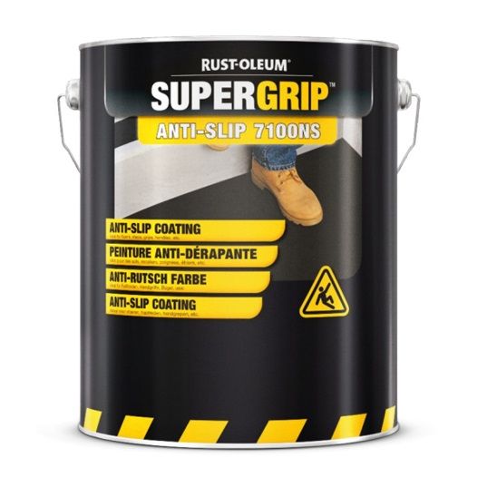 Peinture antidérapante gris clair RAL 7035 SUPERGRIP 1K seau de 5L - RUST-OLEUM - 7181NS.5