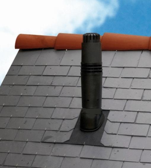 Terminal vertical Rolux Condensation 80/125 Noir - UBBINK- 184401