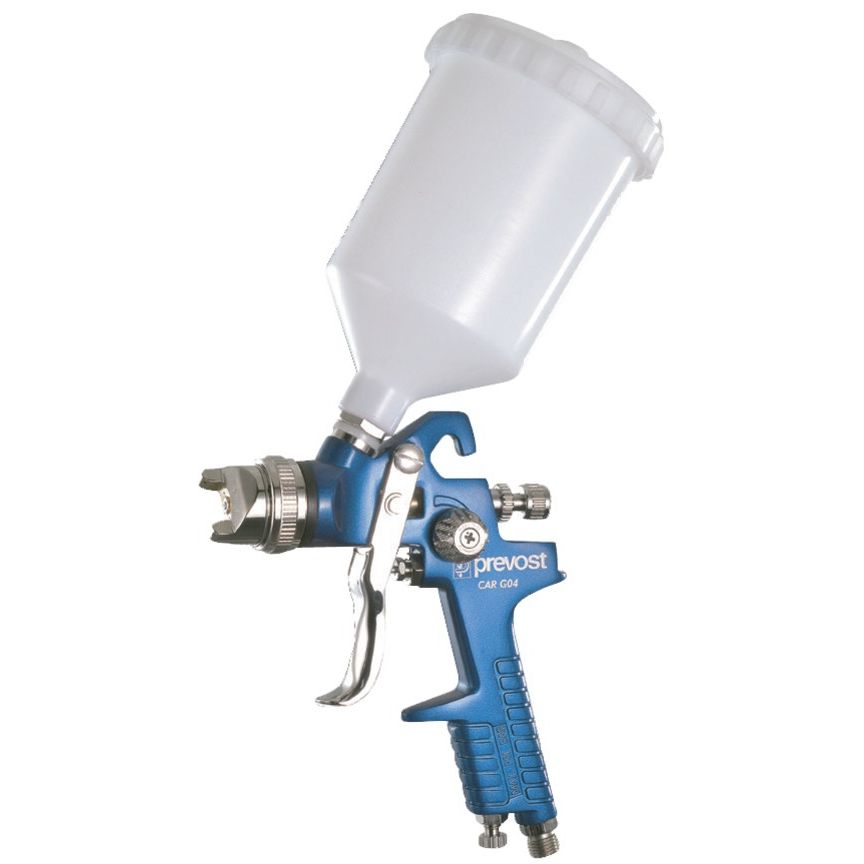 Pistolet de peinture par gravitéalu anodisé bleu pneumatique 0,6l - PREVOST - CAR GO 41