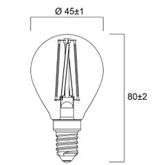 Ampoule sphérique TOLEDO Retro satiné 4,5W 470lm E14 - SYLVANIA - 0029536 2