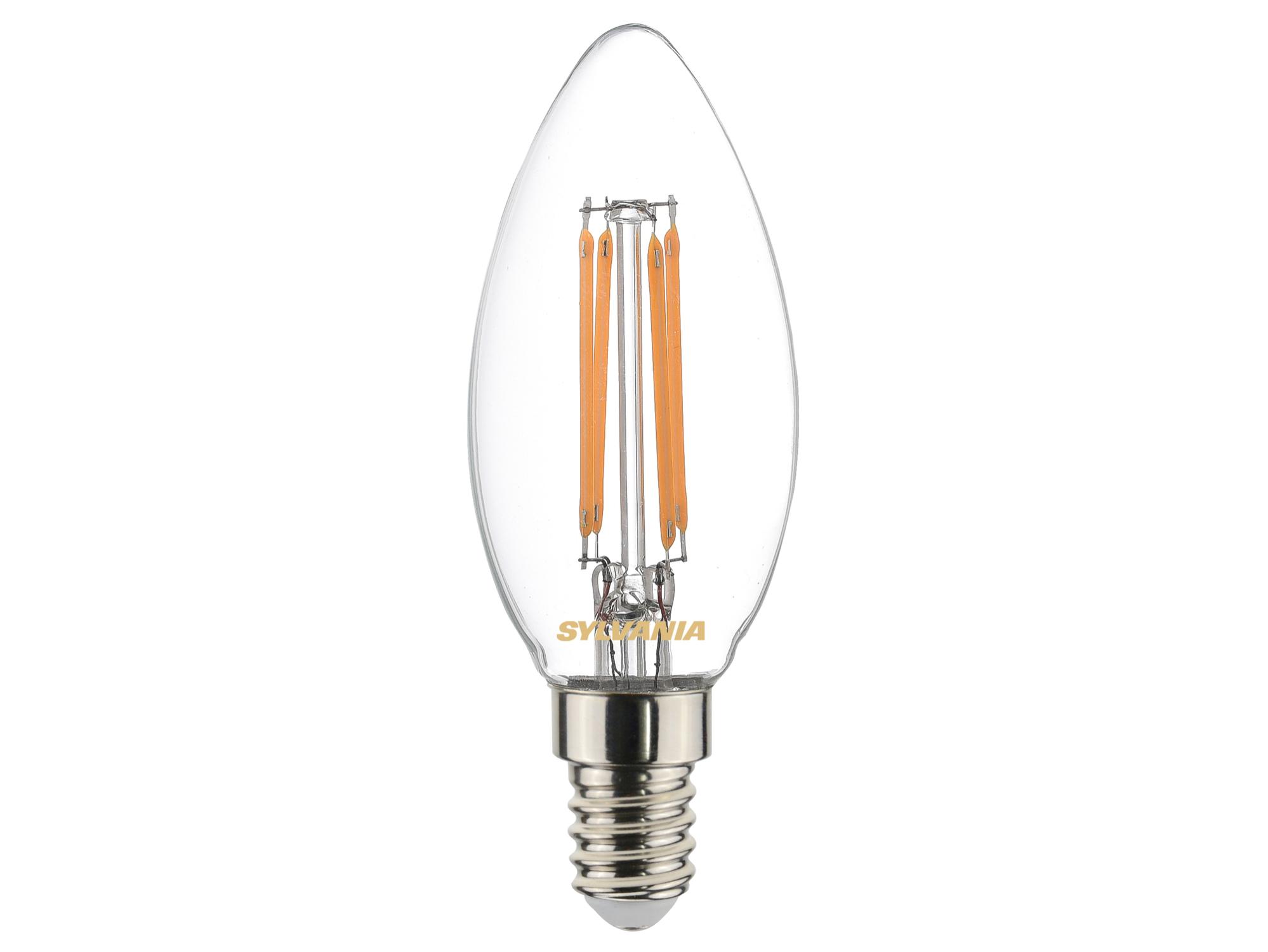 Lampe TOLEDO RETRO flamme 827 E14 4,5W 470lm dimmable nouveau modèle - SYLVANIA - 0029344