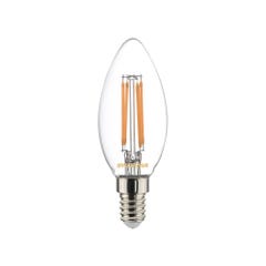 Lampe TOLEDO RETRO flamme 827 E14 4,5W 470lm dimmable nouveau modèle - SYLVANIA - 0029344