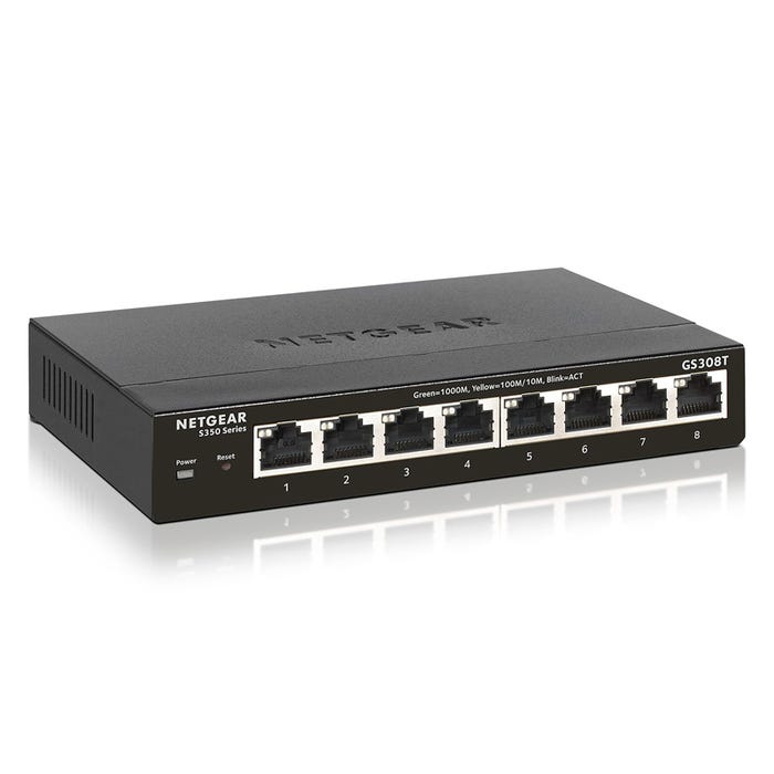 Switch Ethernet NETGEAR Gigabit S350 GS308T100PES 8 Ports manageable 0