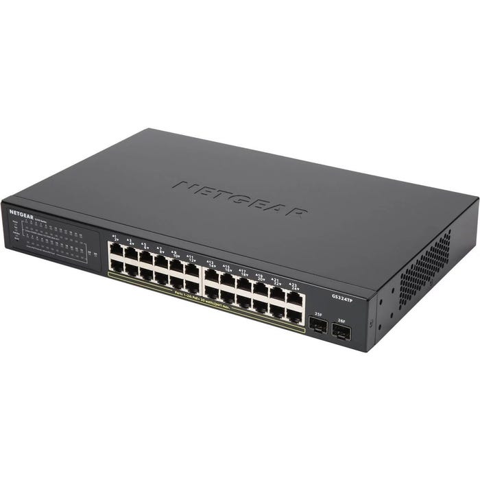NETGEAR GS324TP Switch Ethernet manageable 24 ports Gigabit PoE+ 190W et 2x SFP Rackable 0