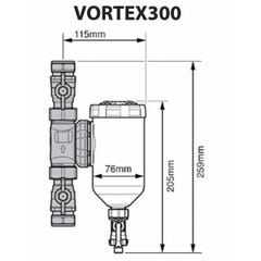 Filtre magnétique VORTEX300 M3/4" - SENTINEL : ELIMV300-GRP3 4M-EXP 1