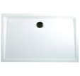 Schulte receveur de douche acrylique, 120 x 80 x 3,5 cm, effet blanc, rectangulaire, extra plat à poser ou à encastrer, avec pieds, bac douche