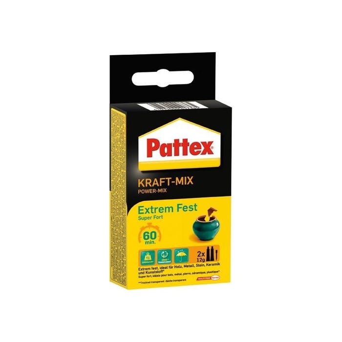Pattex KraftMix Extrêmement solide Tube2x11ml (Par 6) 0