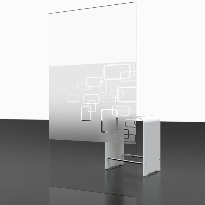 Schulte porte de douche pivotante, 80 x 192 cm, verre 5 mm anticalcaire, sérigraphie Softcube, style industriel, profilé aspect chromé 4