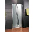Schulte porte de douche pivotante, 90 x 192 cm, verre 5 mm anticalcaire, sérigraphie Liane, style industriel, profilé aspect chromé