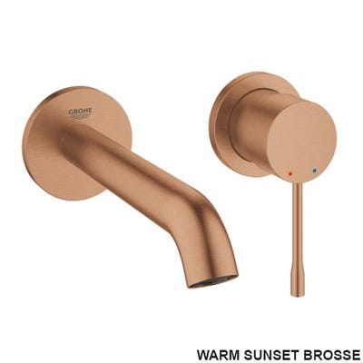 GROHE Mitigeur mural lavabo Essence Taille M, warm sunset brosse